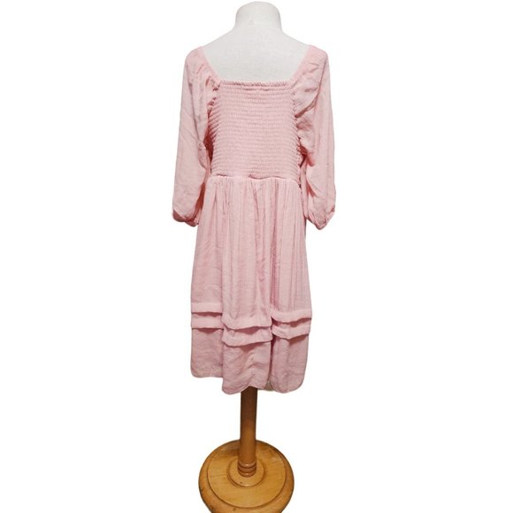 j. Dee Shift Dress size XL ballerina pink lace detail - Picture 2 of 9